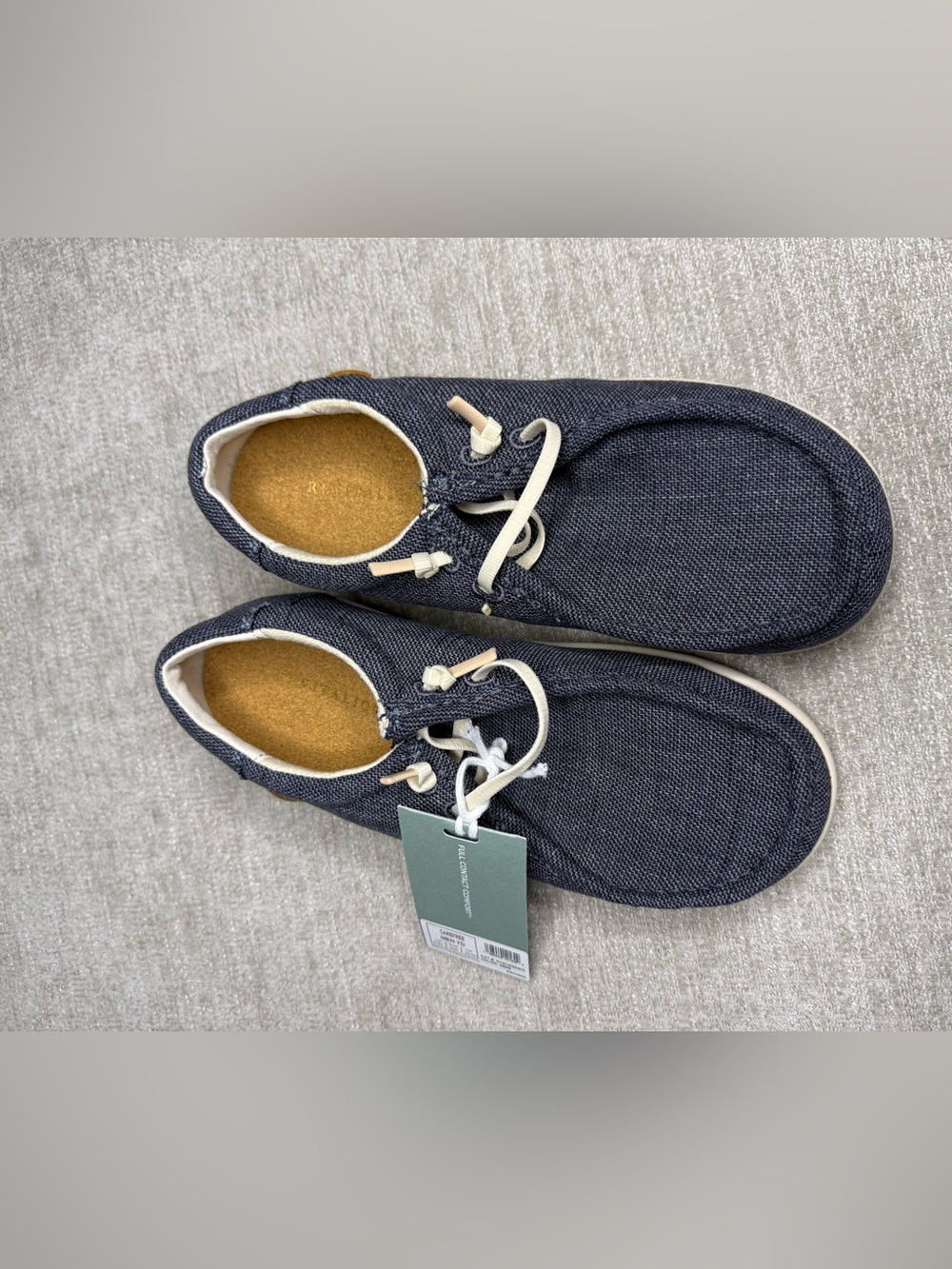 Revitalign Men’s Carefree Denim Navy Orthotic Slip-On Shoes Size 7D NWT